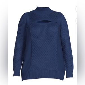 This cable knit cutout sweater is so unique!